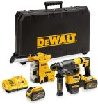   DCH335X2-QW - 54V XR Flexvolt SDS-Plus fúrókalapács, 2x9.0 Ah, töltő, porelszívó csatl., készletben